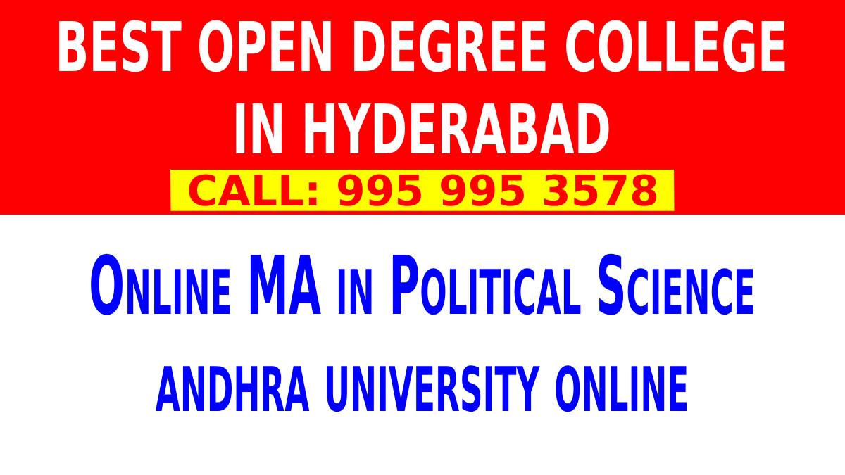 "Online MA in Political Science program overview at Andhra University."